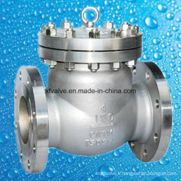 API6d 150lb Joint en acier inoxydable bride à ressort Swing Valve